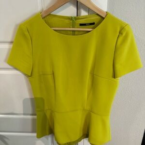 COPY - Green peplum top, untreated stain, Hugo Boss size 4